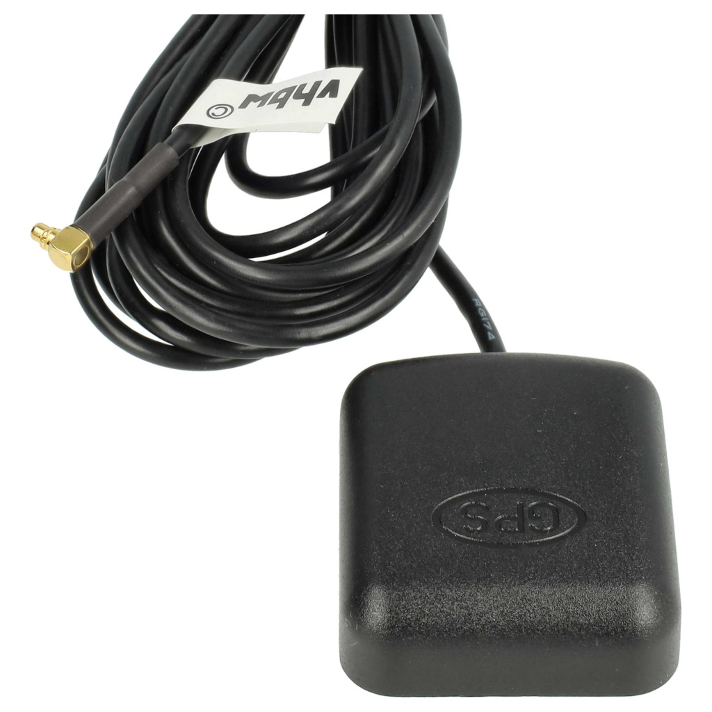 GPS Antenna suitable for Plus, Blue Media, Magellan, Navigon Sat Nav etc. - Magnet Base, 5 m, MMCX Coupler, Bl