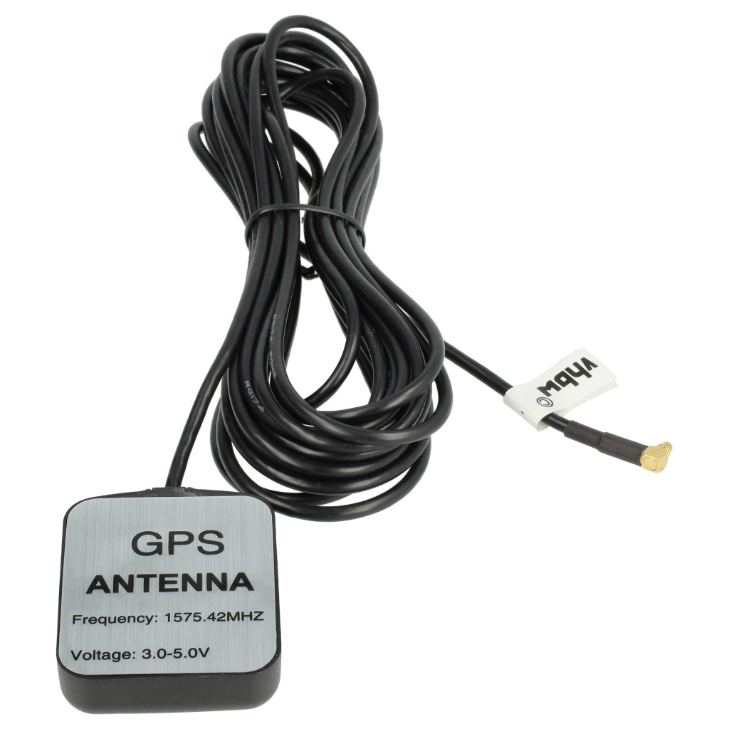GPS Antenna suitable for Plus, Blue Media, Magellan, Navigon Sat Nav etc. - Magnet Base, 5 m, MMCX Coupler, Bl