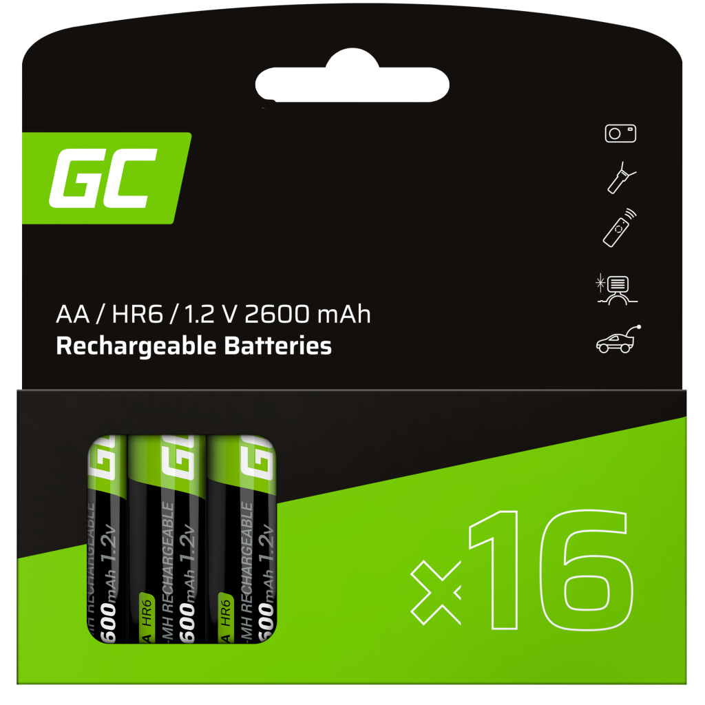 Greencell 16x AA HR6 2600mAh akkumulátor GR10