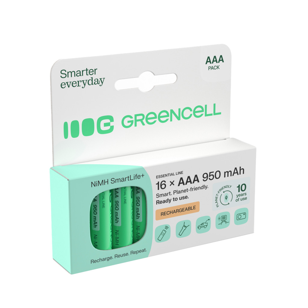 4x Greencell akkumulátor / akku AAA HR03 950mAh GR12