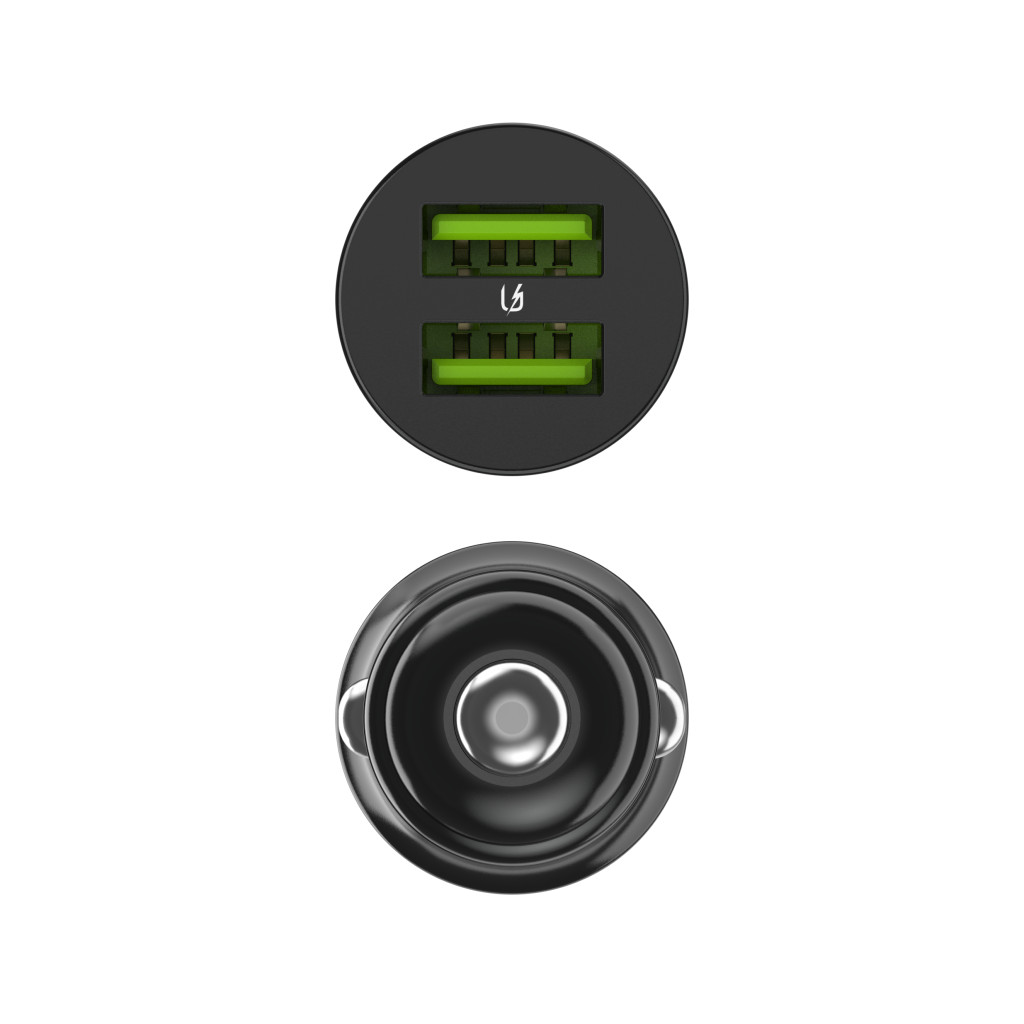 Greencell Autós töltő 36W GC PowerRide Nano36, 2x USB-A Ultra Charge gyorstöltéssel CADM-GC-36AA