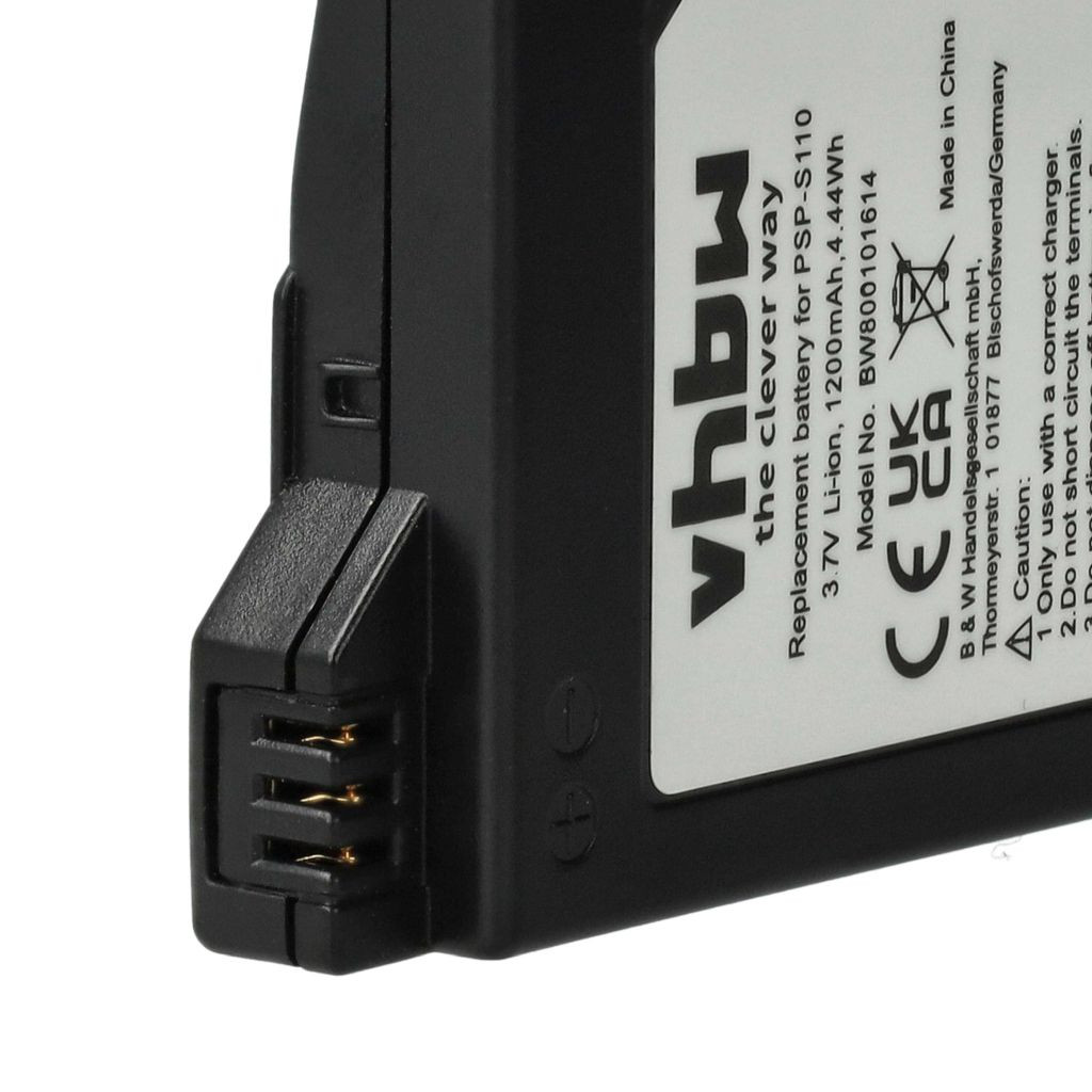 VHBW Sony PSP-S110 Játékkonzol - 1200 mAh, 3,7 V VHBW Sony PSP-S110 Játékkonzol - 1200 mAh, 3,7 V