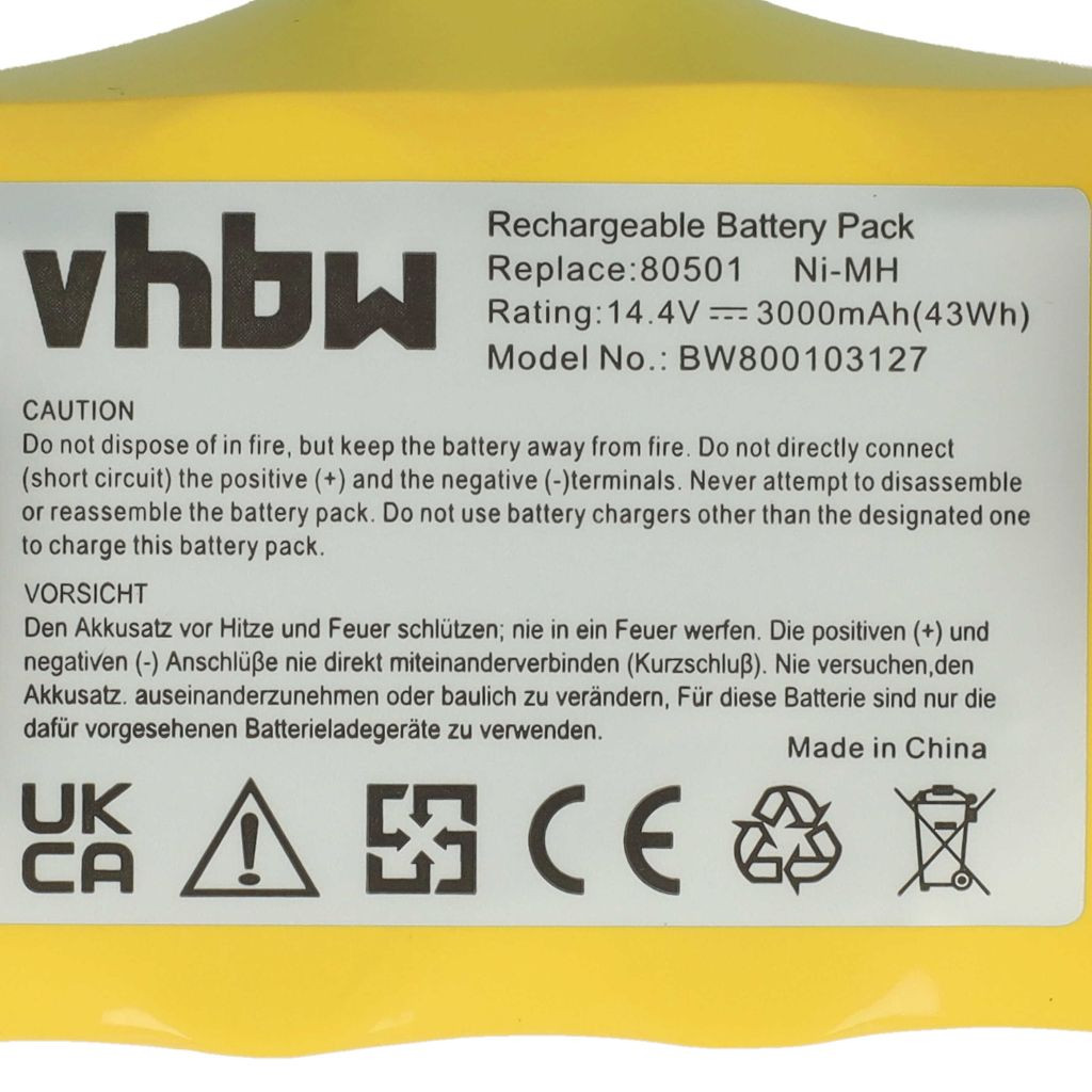 VHBW Akkumulátor 11702-hez - 3000 mAh, 14,4 V, NiMH VHBW Akkumulátor 11702-hez - 3000 mAh, 14,4 V, NiMH