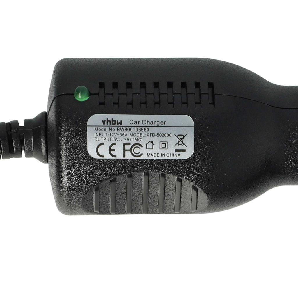 VHBW Autós töltőkábel Mini-USB - 2,0 A