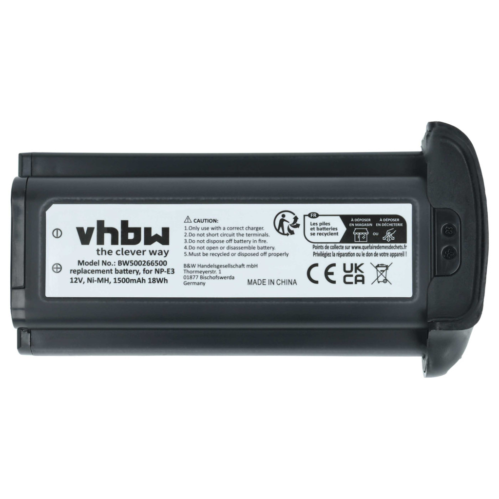 VHBW Akkumulátor Canon NP-E3 helyett - 1500 mAh 12 V NiMH VHBW Akkumulátor Canon NP-E3 helyett - 1500 mAh 12 V NiMH