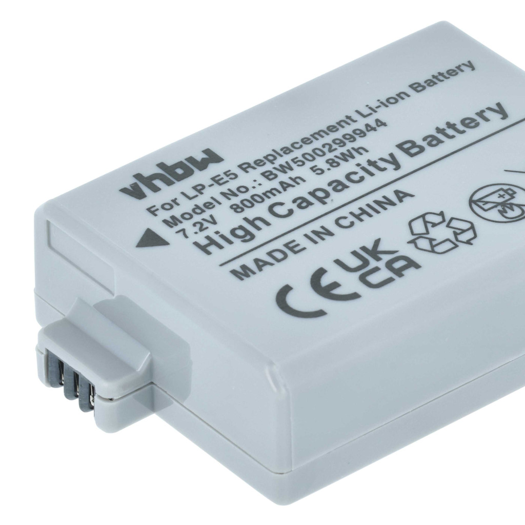 VHBW Akkumulátor Canon LP-E5, LC-E5 - 800 mAh 7,2 V Li-Ion