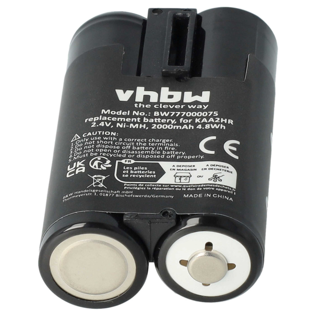 VHBW Akkumulátor Kodak KAA2HR - 2000 mAh 2,4 V NiMH