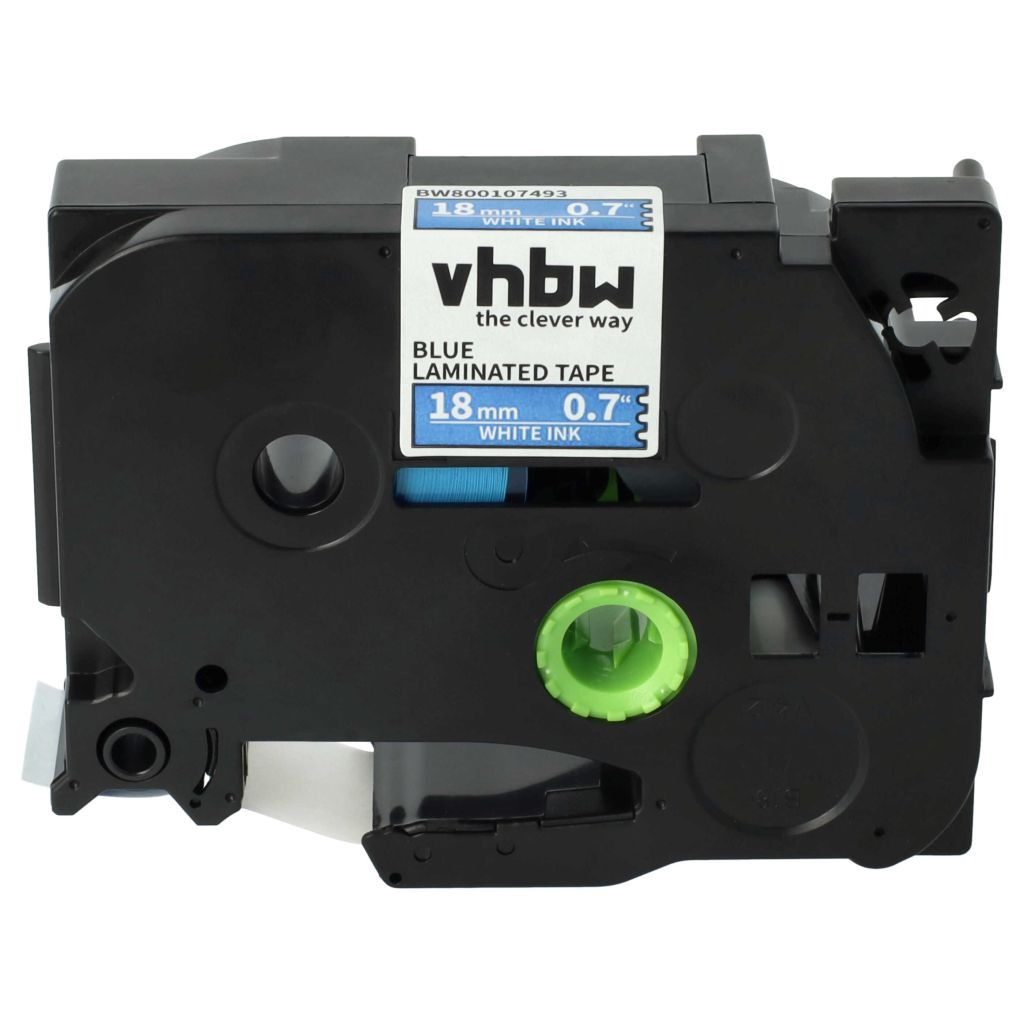 VHBW Brother TZE-241, TZ-241 Címkeszalag - 18 mm, Fehér-Kék