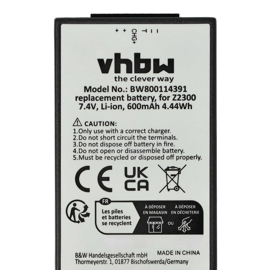 VHBW akkumulátor Polaroid Z2300, Z230E - 600mAh, 7.4V, Li-Ion VHBW akkumulátor Polaroid Z2300, Z230E - 600mAh, 7.4V, Li-Ion