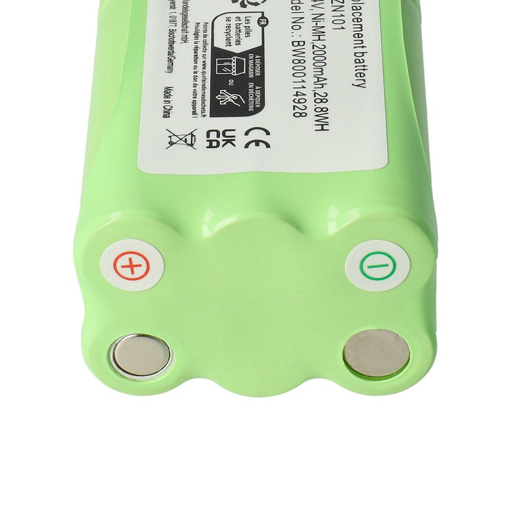 VHBW Akkumulátor Dirt Devil R1-L051B, 0606004 - 2000 mAh, 14,4 V, NiMH számára VHBW Akkumulátor Dirt Devil R1-L051B, 0606004 - 2000 mAh, 14,4 V, NiMH számára