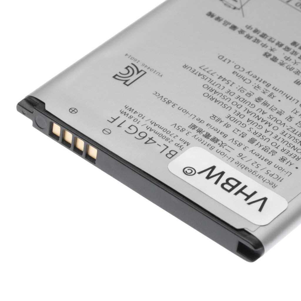 VHBW Mobiltelefon akkumulátor LG BL-46G1F - 2200 mAh 3,85 V Li-Ion VHBW Mobiltelefon akkumulátor LG BL-46G1F - 2200 mAh 3,85 V Li-Ion