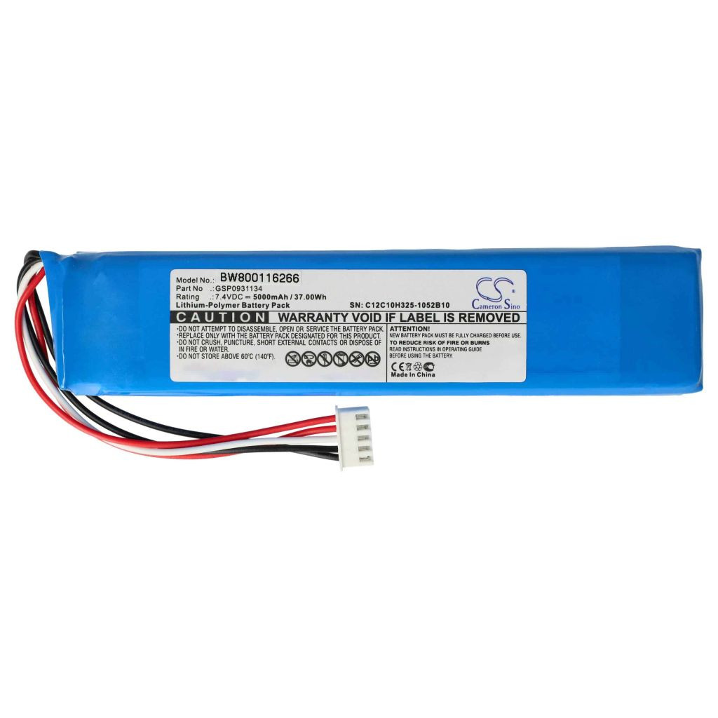 VHBW Akkumulátor JBL GSP0931134 JBL hangszórót - Li-polimer 5000 mAh VHBW Akkumulátor JBL GSP0931134 JBL hangszórót - Li-polimer 5000 mAh