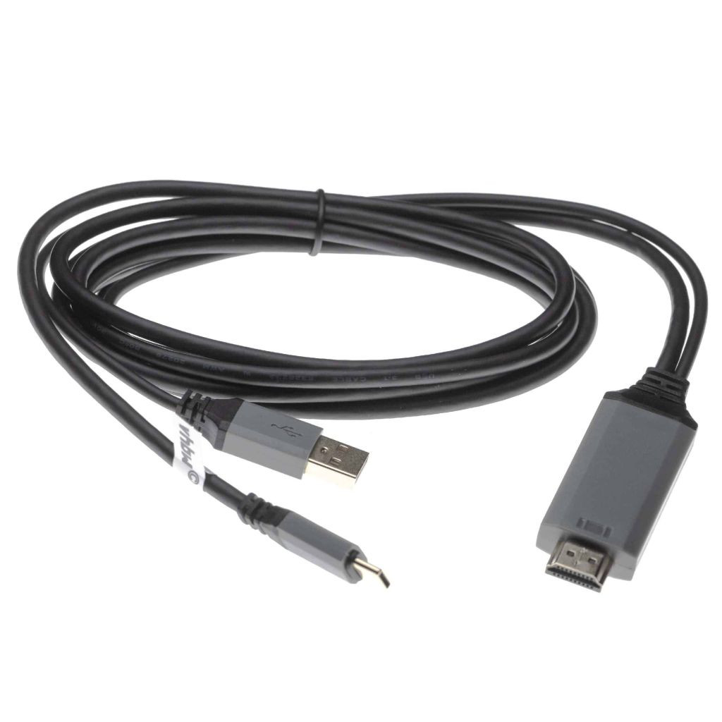 VHBW HDMI-USB Y-Kábel, USB C 3.1 + USB 2.0 - HDMI, 2m
