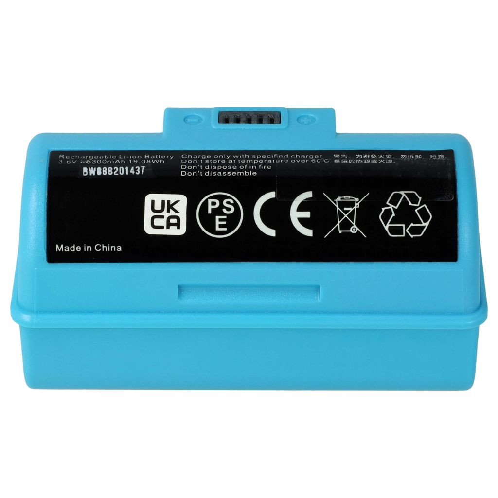 VHBW Akkumulátor iRobot BC674, 4446040 - 5300 mAh, 3,6 V, Li-Ion számára