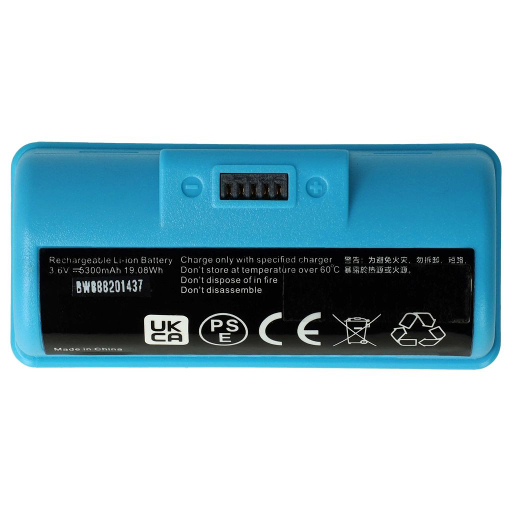 VHBW Akkumulátor iRobot BC674, 4446040 - 5300 mAh, 3,6 V, Li-Ion számára