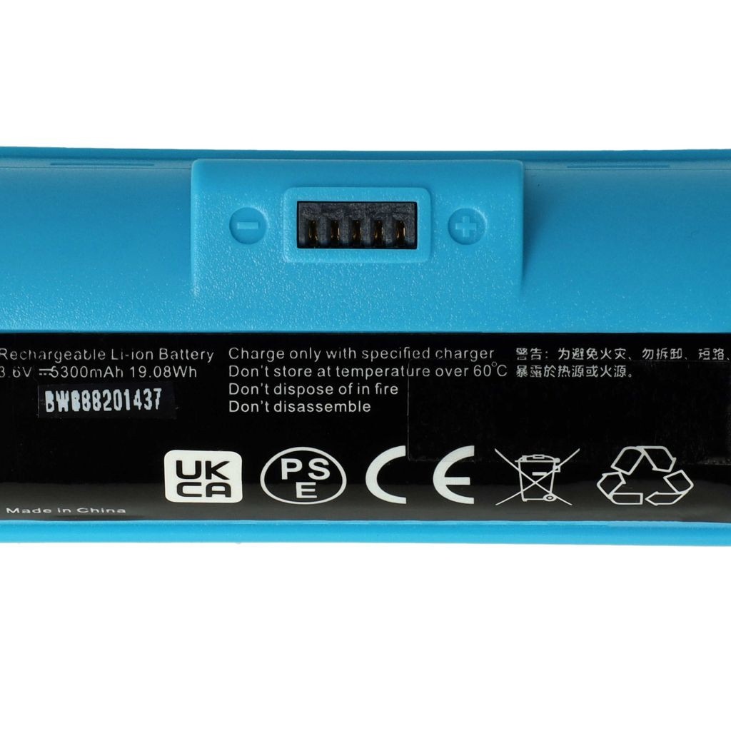 VHBW Akkumulátor iRobot BC674, 4446040 - 5300 mAh, 3,6 V, Li-Ion számára