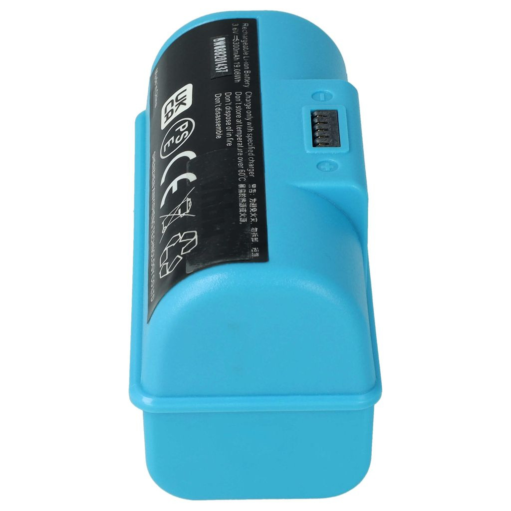 VHBW Akkumulátor iRobot BC674, 4446040 - 5300 mAh, 3,6 V, Li-Ion számára
