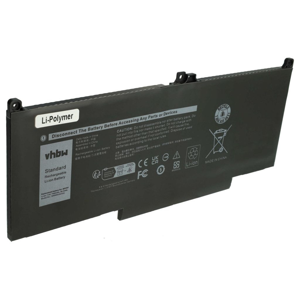 VHBW Notebook akkumulátor Dell 05VC2M, MXV9V - 7400 mAh 7,6 V Li-polymer