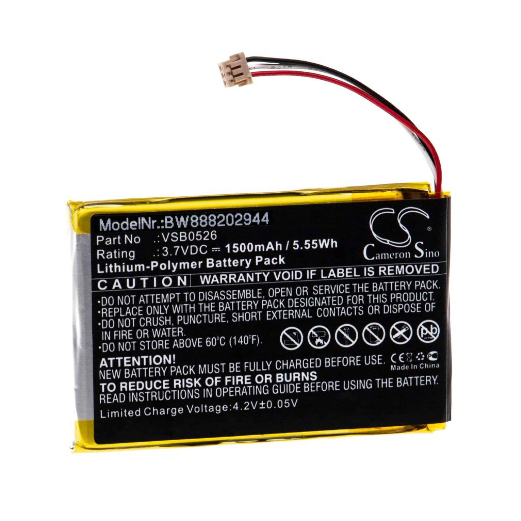VHBW Panasonic VSB0526 akkumulátor - 1500 mAh, 3,7 V, Li-polimer