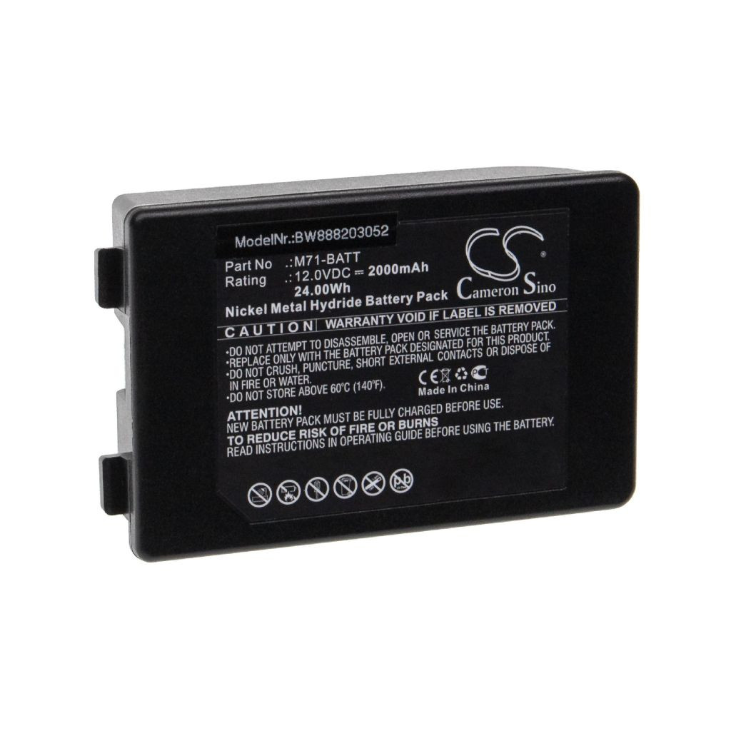 VHBW Nyomtató akkumulátor Brady M71-BATT - 2000 mAh 12 V NiMH VHBW Nyomtató akkumulátor Brady M71-BATT - 2000 mAh 12 V NiMH