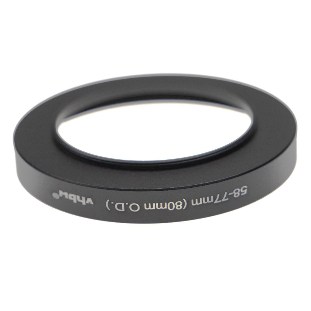 VHBW 58mm-77mm Step-Up Gyűrűs Adapter, 80mm Külső Matt Dobozhoz - Szűrőadapter VHBW 58mm-77mm Step-Up Gyűrűs Adapter, 80mm Külső Matt Dobozhoz - Szűrőadapter