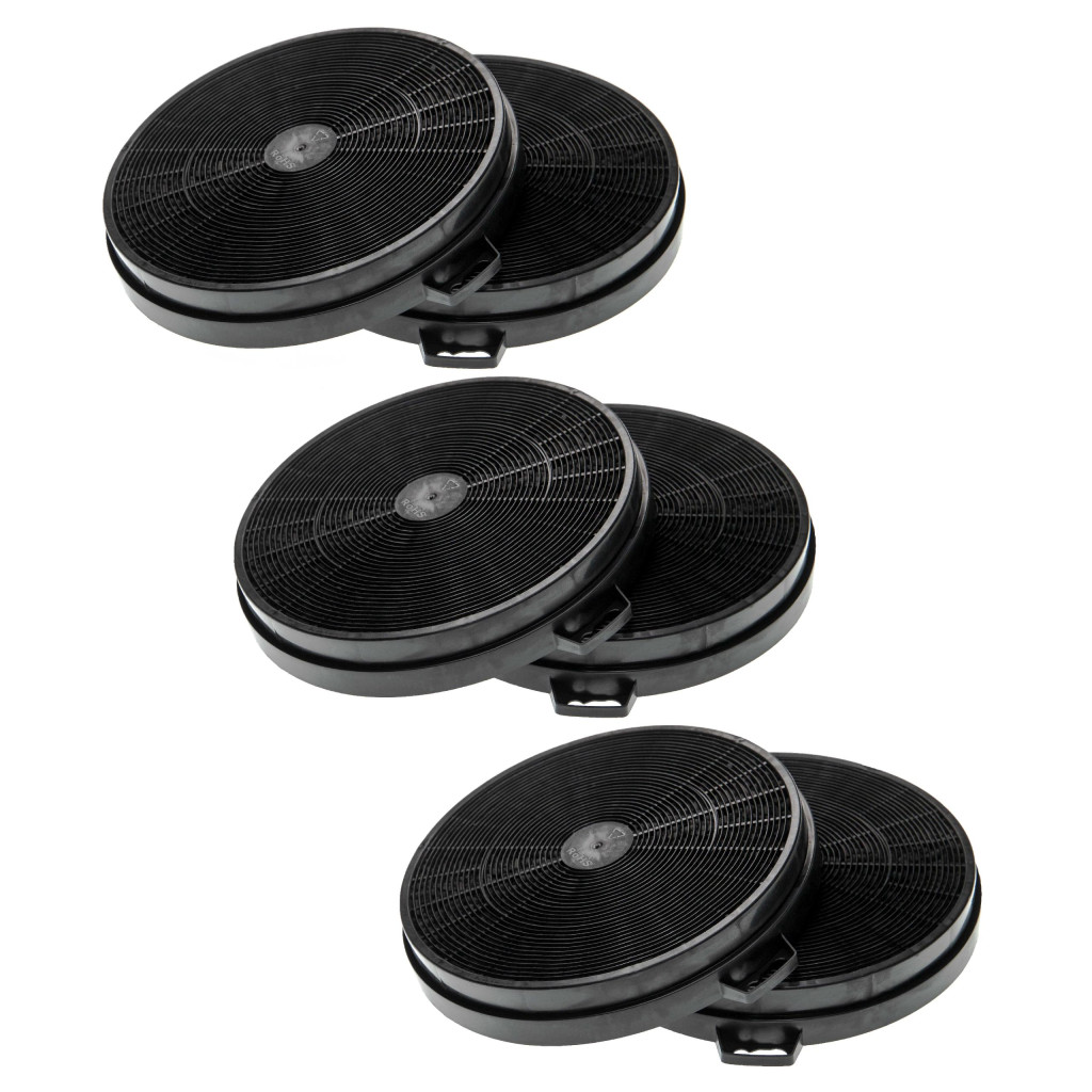 6x Activated Carbon Filter as Replacement for AEG 902793719 for Zanussi Hob - 20.2 cm 6x Activated Carbon Filter as Replacement for AEG 902793719 for Zanussi Hob - 20.2 cm