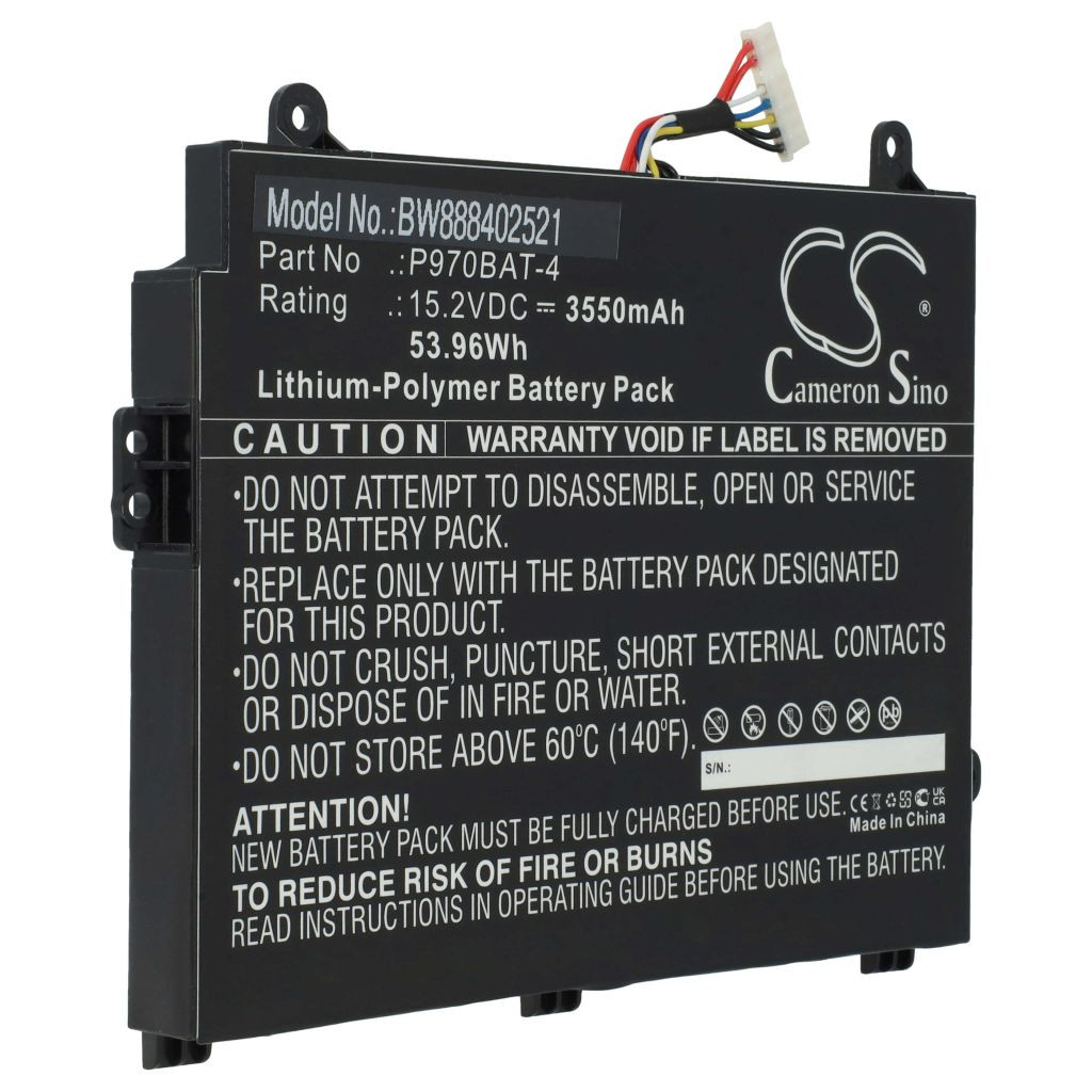 VHBW Notebook akkumulátor Clevo P970BAT-4-hez - 3550 mAh 15,2 V Li-polimer VHBW Notebook akkumulátor Clevo P970BAT-4-hez - 3550 mAh 15,2 V Li-polimer