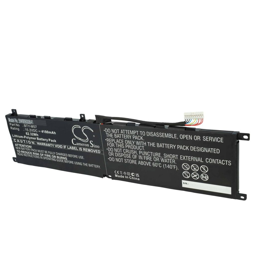 VHBW Notebook akkumulátor MSI BTY-M57-hez - 4100 mAh 15,2 V Li-polimer