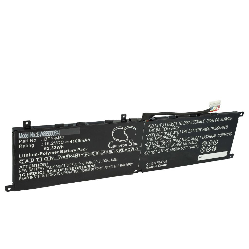 VHBW Notebook akkumulátor MSI BTY-M57-hez - 4100 mAh 15,2 V Li-polimer