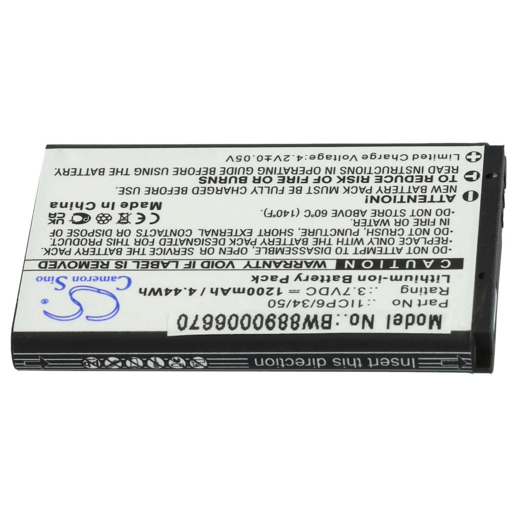 VHBW Babafigyelő elem Babymoov 1ICP6/34/50-hez - 1200 mAh 3,7 V Li-Ion