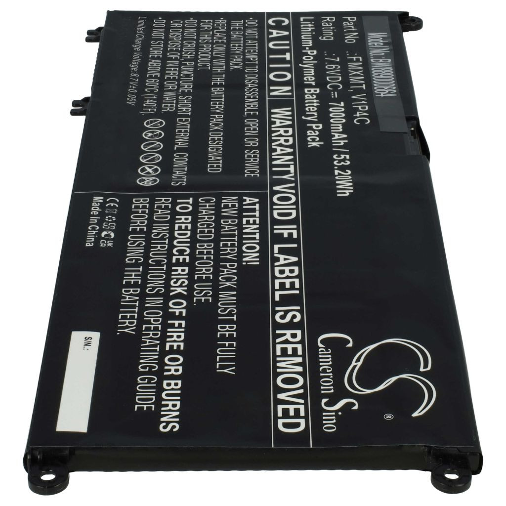 VHBW Notebook akkumulátor Dell V1P4C, FMXMT - 7000 mAh 7,6 V Li-polymer VHBW Notebook akkumulátor Dell V1P4C, FMXMT - 7000 mAh 7,6 V Li-polymer