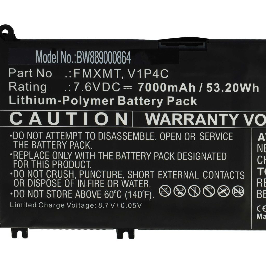 VHBW Notebook akkumulátor Dell V1P4C, FMXMT - 7000 mAh 7,6 V Li-polymer VHBW Notebook akkumulátor Dell V1P4C, FMXMT - 7000 mAh 7,6 V Li-polymer