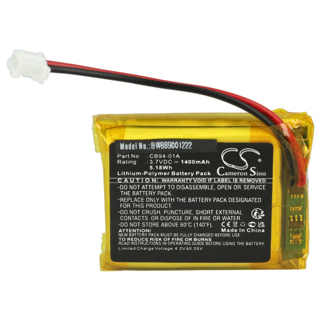 VHBW Babafigyelő elem Motorola CB94-01A-hoz - 1400 mAh 3,7 V Li-polimer VHBW Babafigyelő elem Motorola CB94-01A-hoz - 1400 mAh 3,7 V Li-polimer