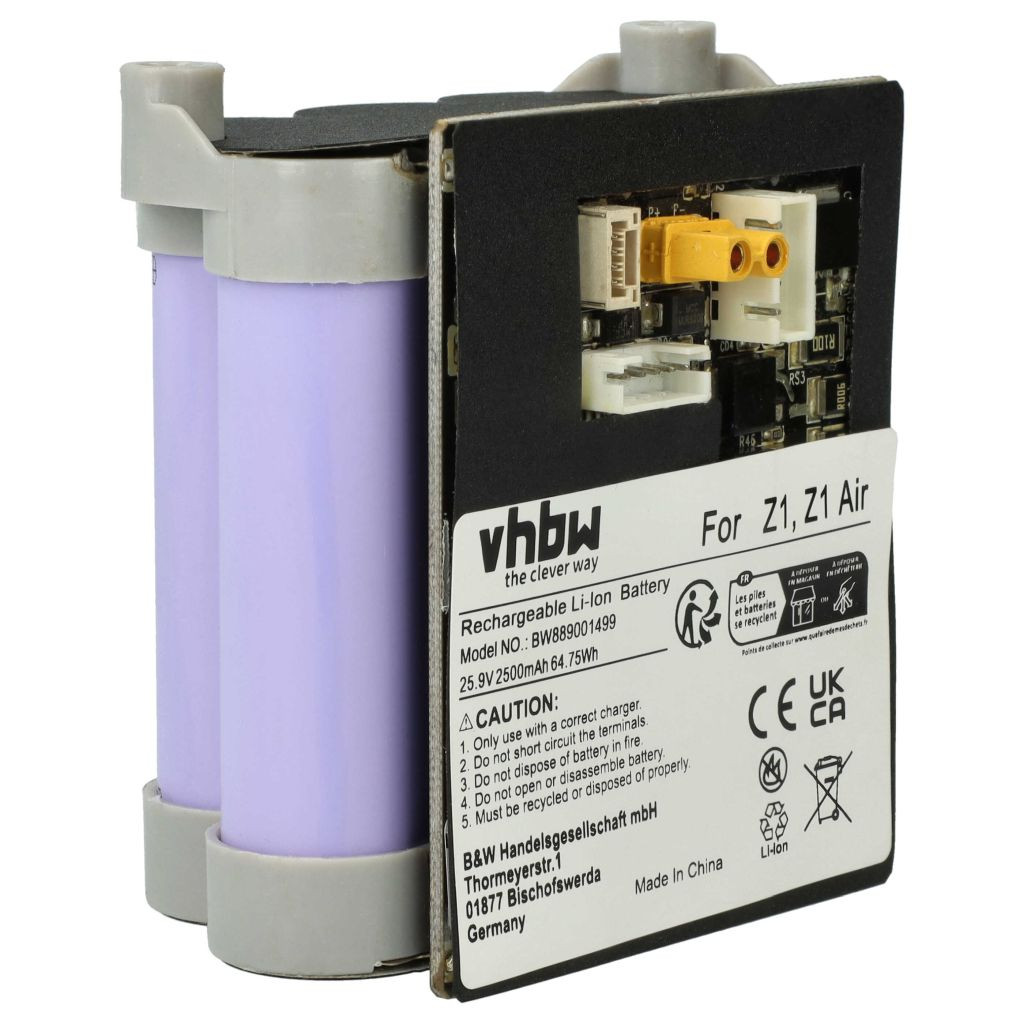 VHBW Akkumulátor - 2500 mAh, 25,9 V, Li-Ion