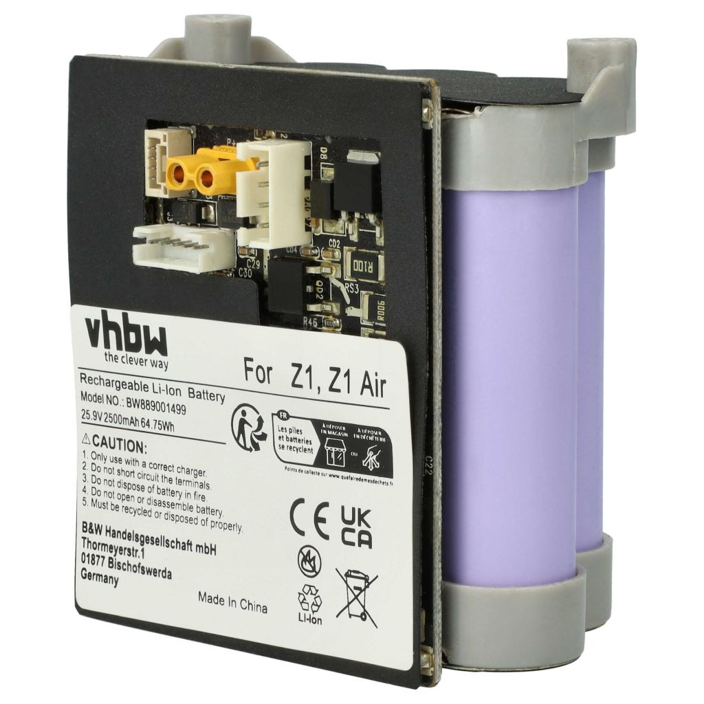 VHBW Akkumulátor - 2500 mAh, 25,9 V, Li-Ion