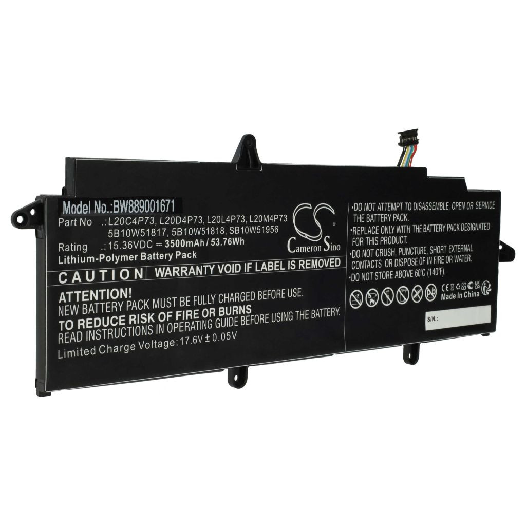 VHBW Notebook akkumulátor Lenovo 5B10W51817, 5B10W51818 - 3500 mAh 15,36 V Li-polimer, fekete VHBW Notebook akkumulátor Lenovo 5B10W51817, 5B10W51818 - 3500 mAh 15,36 V Li-polimer, fekete