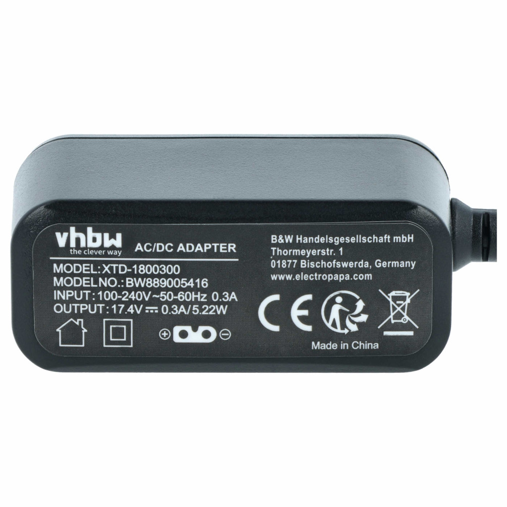 VHBW Töltő Bissell 1616692 - 17,4 V / 0,3 A VHBW Töltő Bissell 1616692 - 17,4 V / 0,3 A