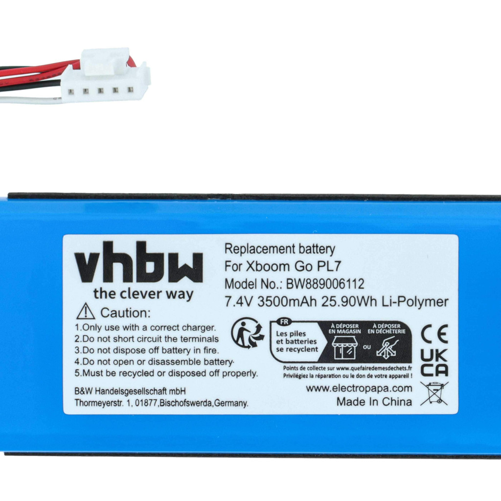 VHBW Hangszóró Akkumulátor EAC66836137-2S, EAC63558704, EAC64790805 - 3500 mAh 7,4 V Li-polimer VHBW Hangszóró Akkumulátor EAC66836137-2S, EAC63558704, EAC64790805 - 3500 mAh 7,4 V Li-polimer