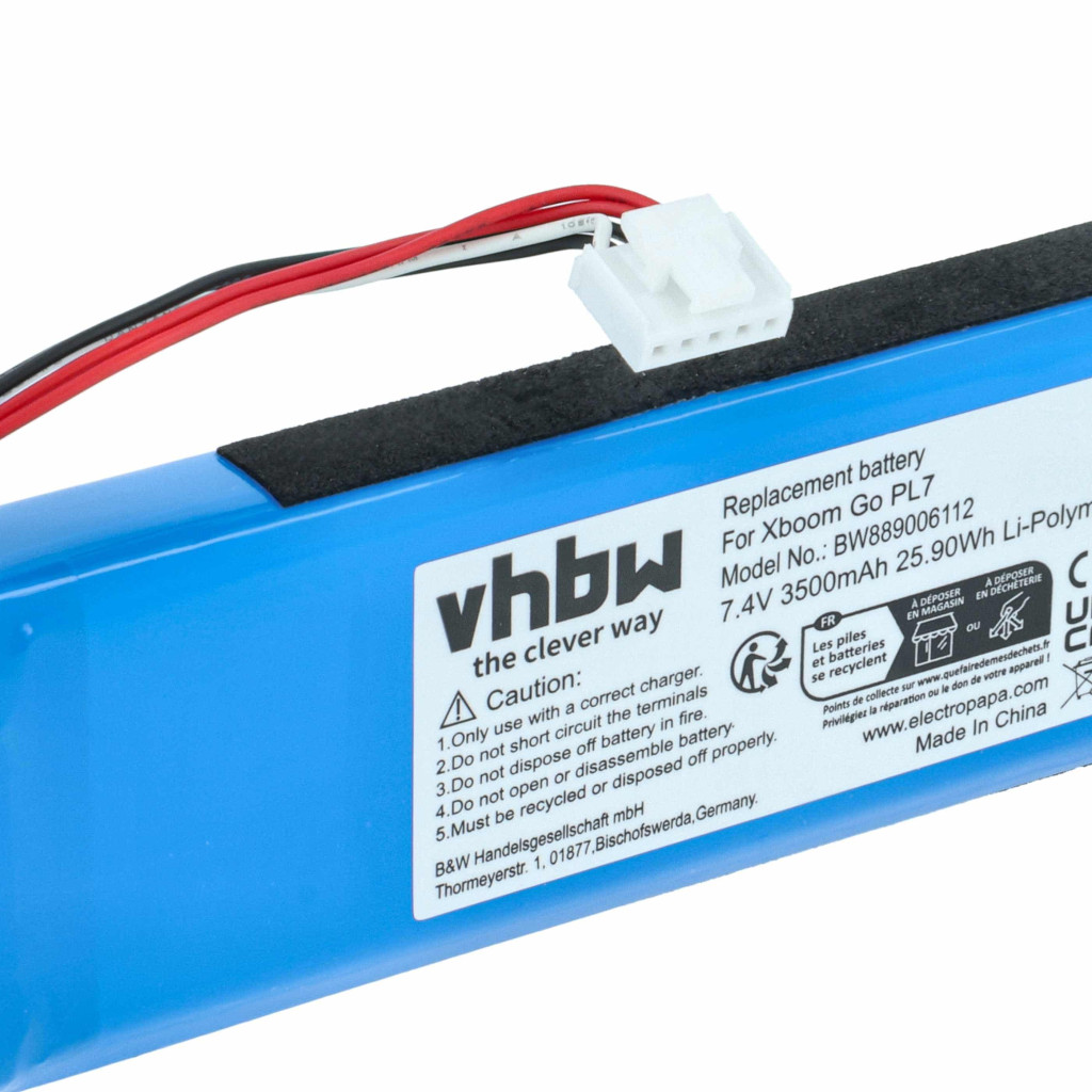 VHBW Hangszóró Akkumulátor EAC66836137-2S, EAC63558704, EAC64790805 - 3500 mAh 7,4 V Li-polimer VHBW Hangszóró Akkumulátor EAC66836137-2S, EAC63558704, EAC64790805 - 3500 mAh 7,4 V Li-polimer