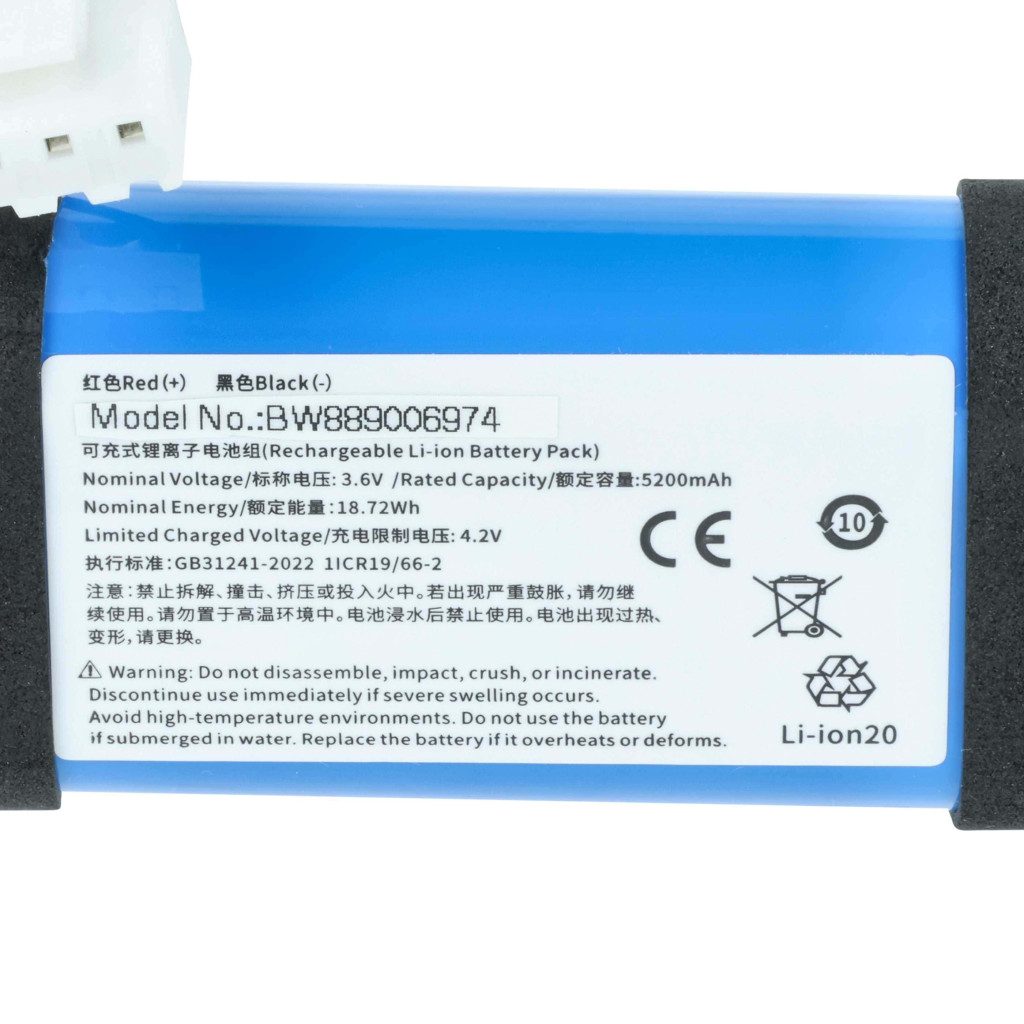 VHBW Hangszóró Akkumulátor JBL C1146A9 - 5200 mAh 4,2 V Li-Ion