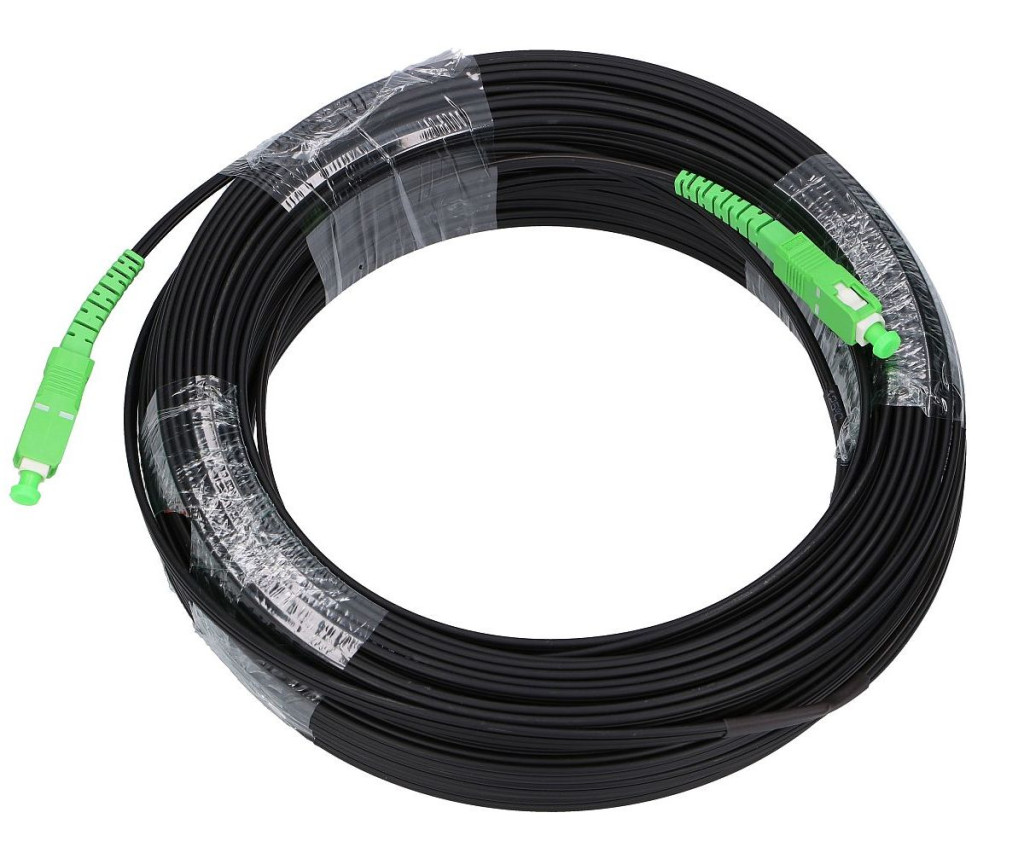 Extralink SC/APC-SC/APC flat patch kábel, drop, egymódusú, simplex, G.657A2, 15 m.