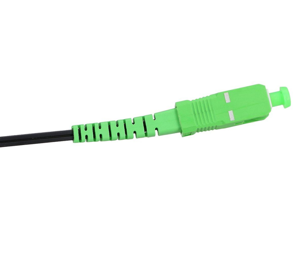 Extralink SC/APC-SC/APC flat patch kábel, drop, egymódusú, simplex, G.657A2, 15 m.