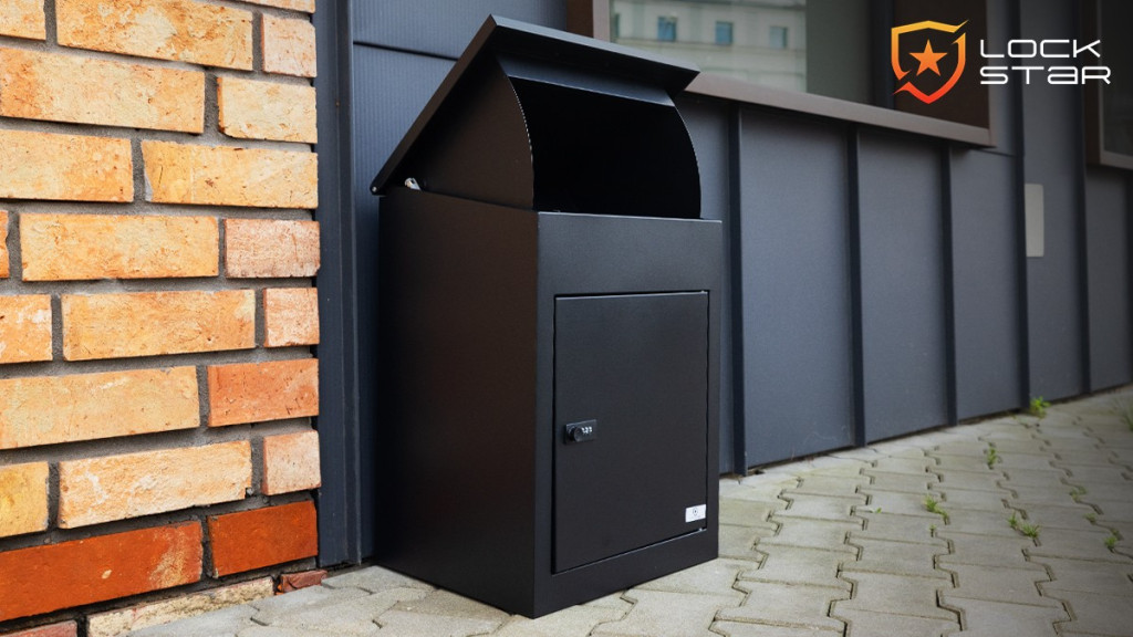 Extralink LockStar csomagmegőrző láda, 44x34x55cm acél tárolódoboz