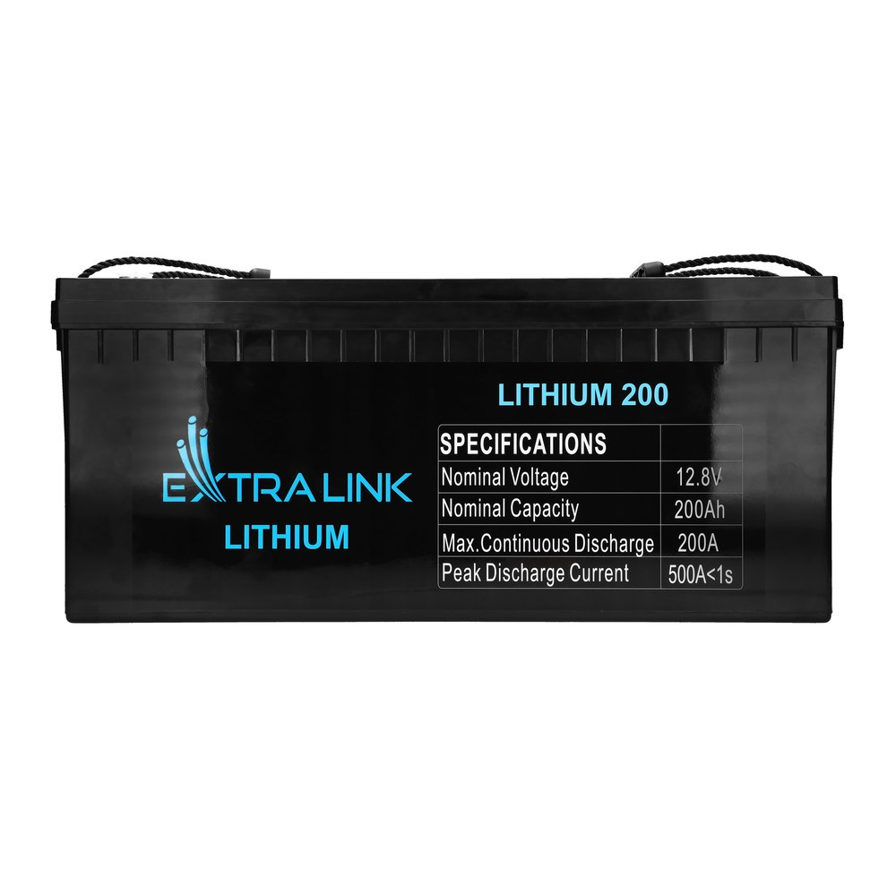 Extralink LiFePO4 200Ah akkumulátor, 12,8V, BMS