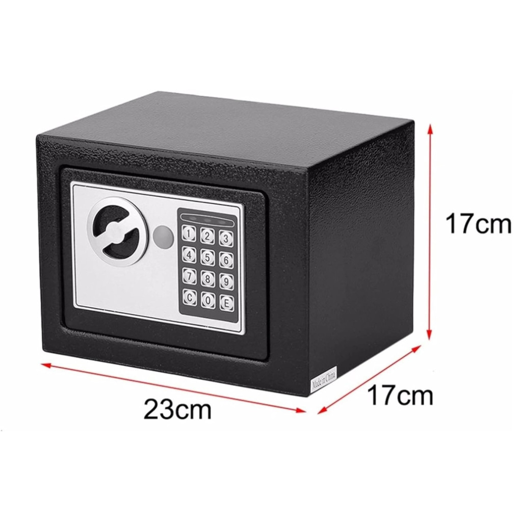Extralink Home elektronikus zárral ellátott széf, digitális kód, páncélozott doboz, kulcsok, S-406