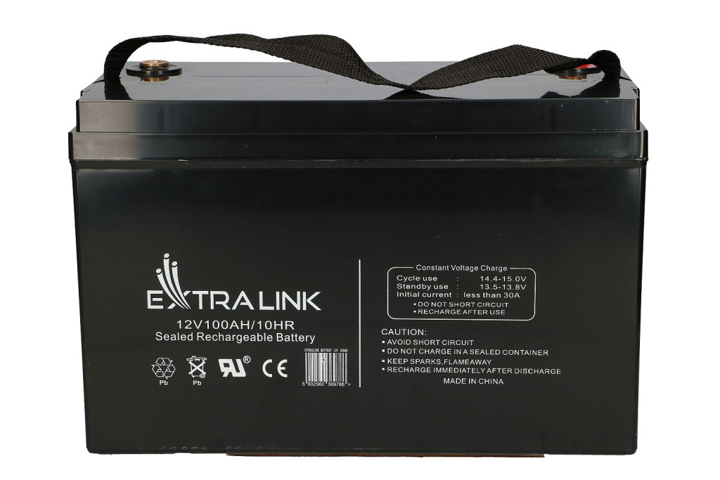 Extralink AGM 12V 100Ah akkumulátor, karbantartásmentes