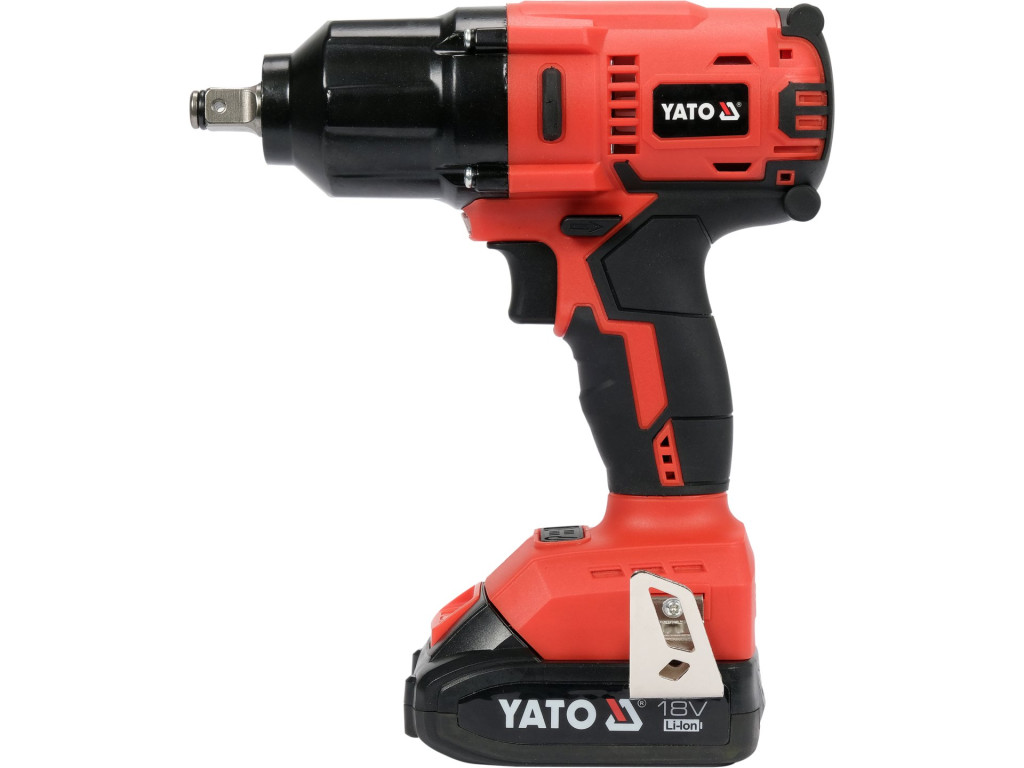 YATO ütvecsavarozó készlet 18V 1/2" 700Nm brushless + 2×3Ah akkumulátor és CrMo dugókulcsok YT-82807