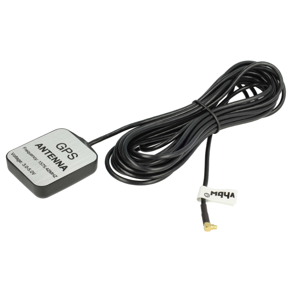 GPS Antenna suitable for Plus, Blue Media, Magellan, Navigon Sat Nav etc. - Magnet Base, 5 m, MMCX Coupler, Bl