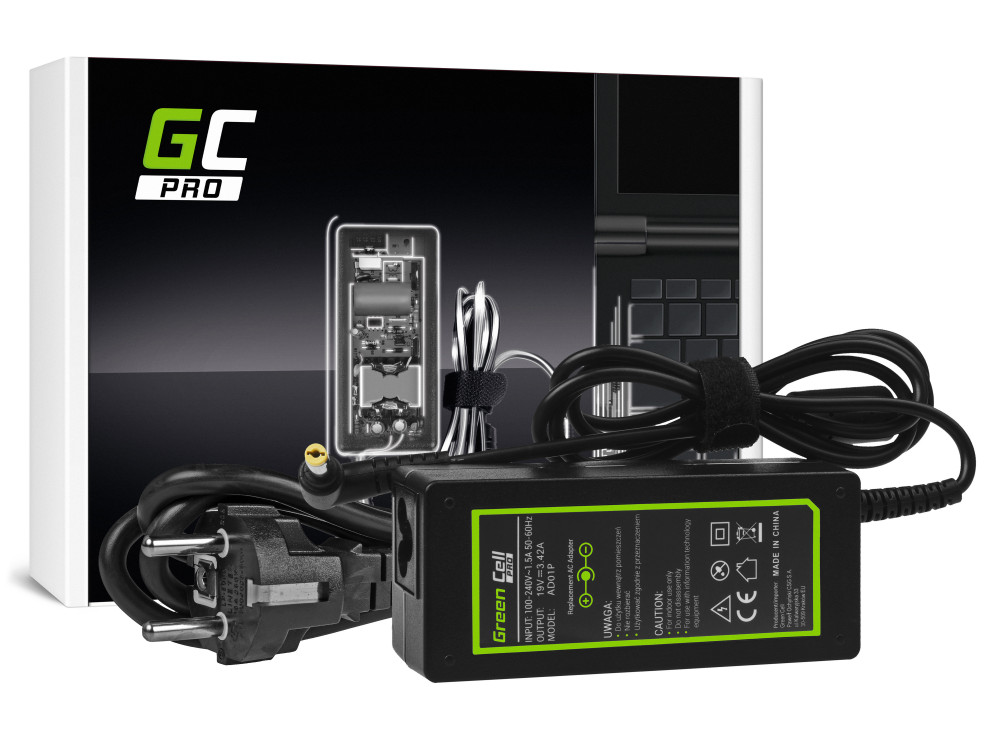 Green Cell PRO Töltő / Hálózati Töltő Acer Aspire E1-521 E1-531 E1-571 Aspire 2000 5741 5742 19V 3.42A Green Cell PRO Töltő / Hálózati Töltő Acer Aspire E1-521 E1-531 E1-571 Aspire 2000 5741 5742 19V 3.42A