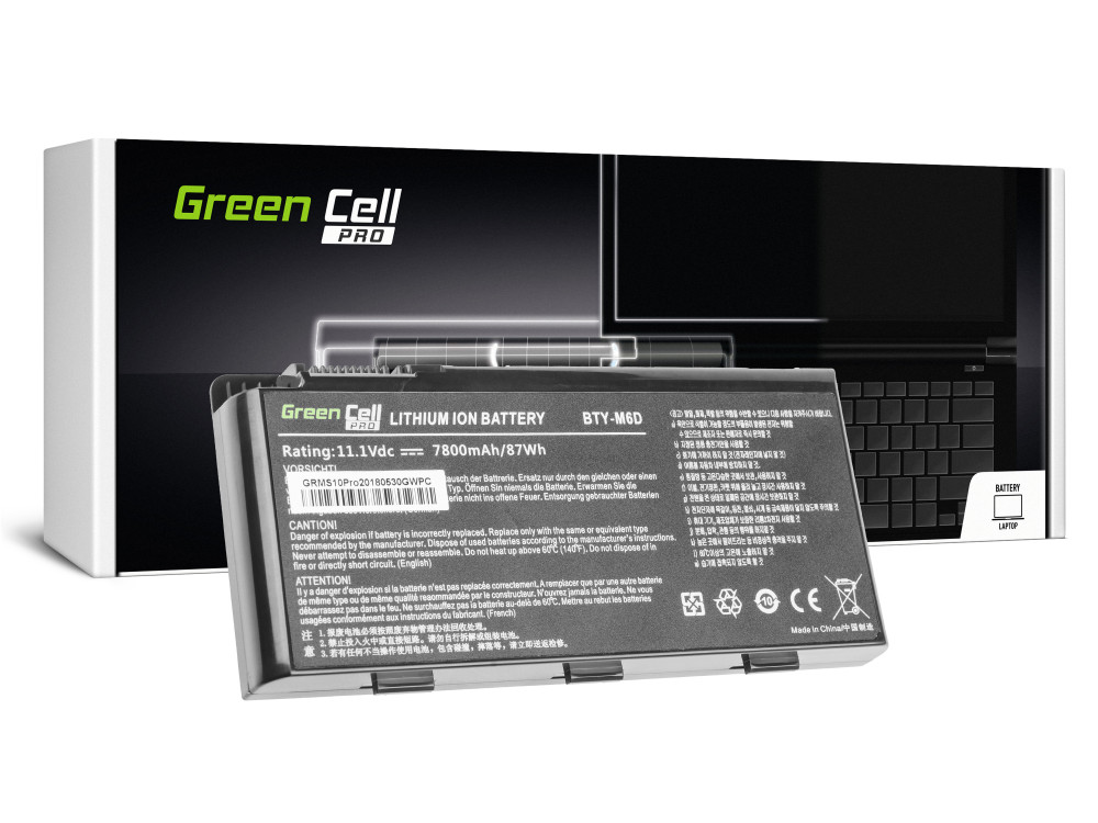 Pro akkumulátor / akku BTY-M6D laptop MSI GT60 GT70 GT660 GT680 GT683 GT780 GT783 GX660 GX680 GX780 MS10PRO